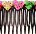 Beaded Tiny Hearts Hair Comb Pattern