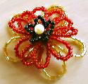 Beaded 3 Tier Flower Pattern